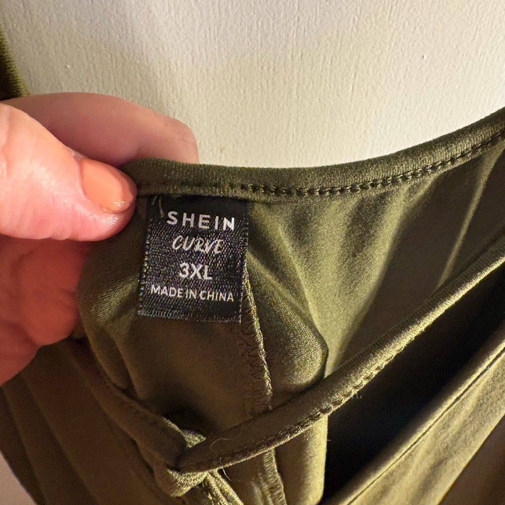 SHEIN maxi Olive Green Dress - Picture 4 of 4